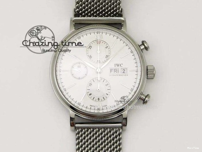 MIROTIME 0312 Mark XVIII IW327006 Titanium M+F 1:1 Best Edition Black Dial on Brown Leather Strap A Efficient 7052